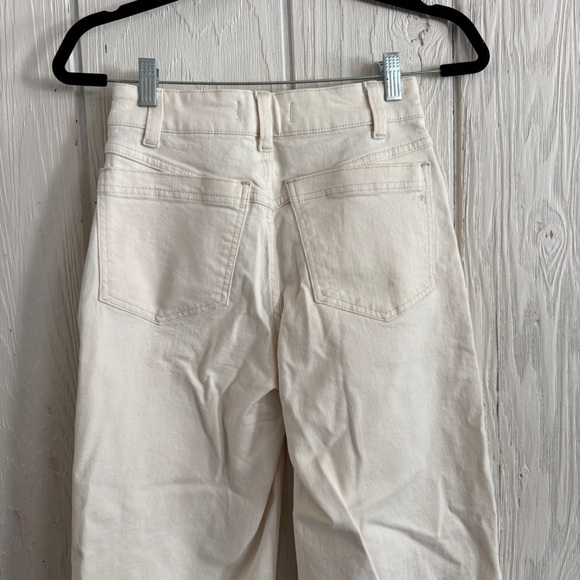 New Madewell The Perfect Vintage Wide Leg Jeans Vintage Canvas Cream size 25 - Picture 8 of 15